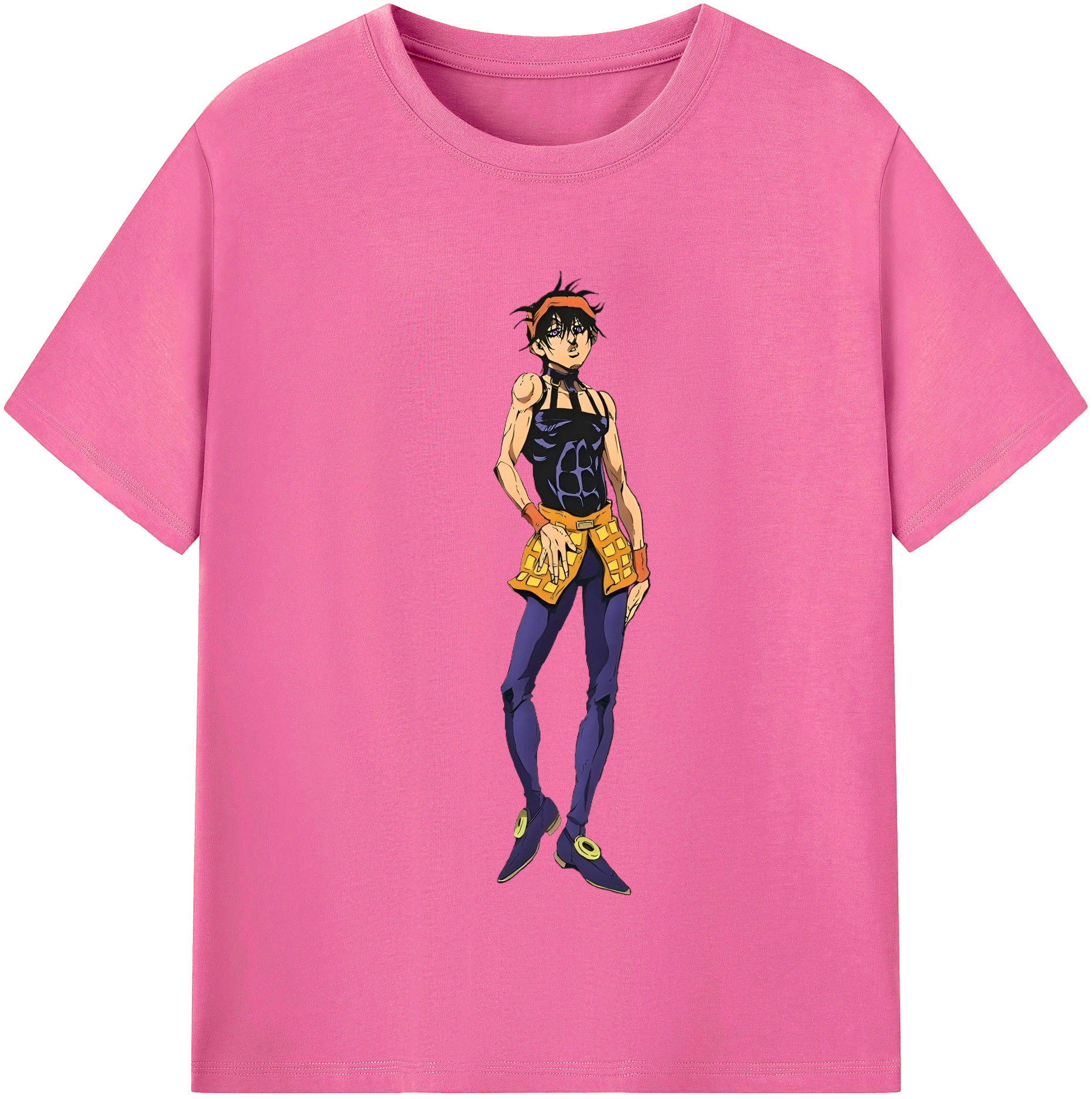 （画像用） ジョジョの奇妙な冒険 ナランチャ?ギルガ JoJo's Bizarre Adventure Narancia Ghirga レディースカジュアルプリントTシャツ（綿100％）